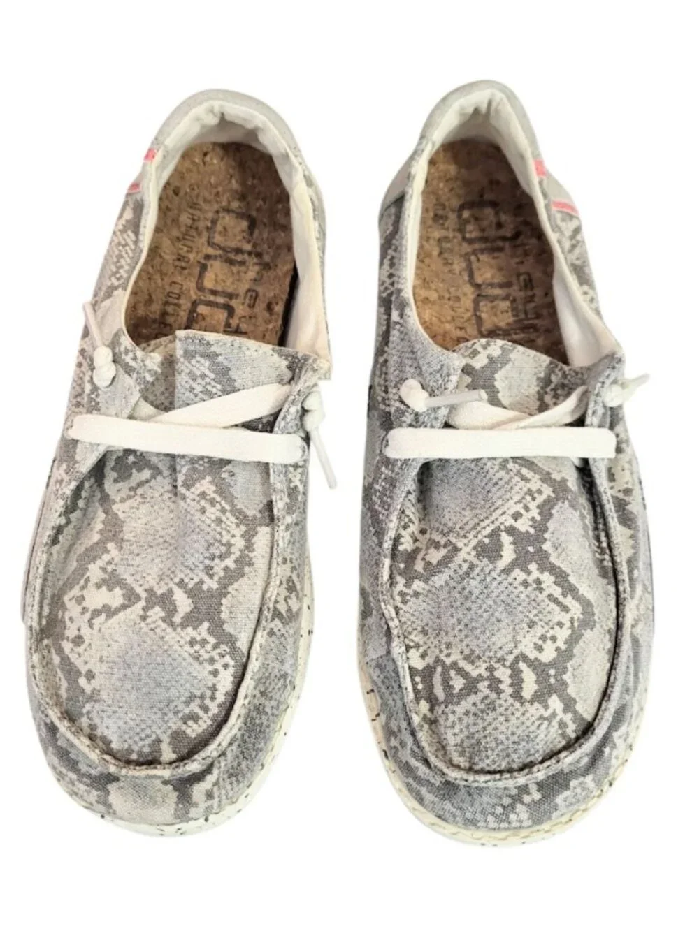 HEY DUDE Wendy Jungle Grey Washable Slip-On Shoes - Women's Size 6